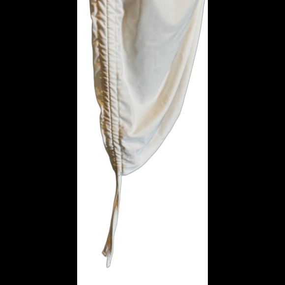 NWT Edikted Lynn Strapless White Knit Maxi Dress Women’s Size L Bodycon Ruched - Picture 5 of 8